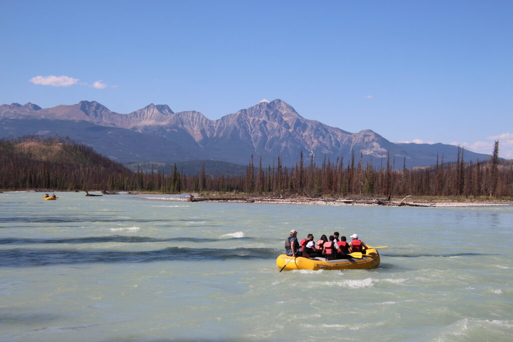 Athabasca Mile 5 Rafting trip in jasper national park